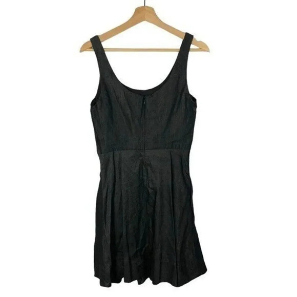 Gap Black Linen Fit & Flare Mini Dress 0 - Picture 2 of 5